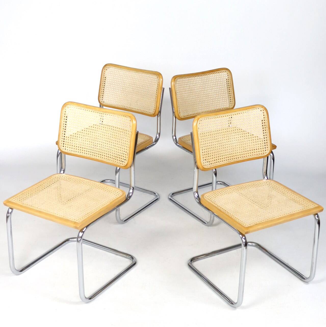 Set of four B 32 chairs by Marcel Breuer