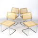 Serie de quatre chaise B 32 de Marcel Breuer