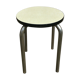 Tabouret formica vintage jaune flave