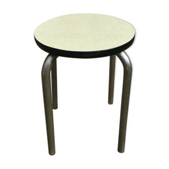 Yellow flave vintage formica stool