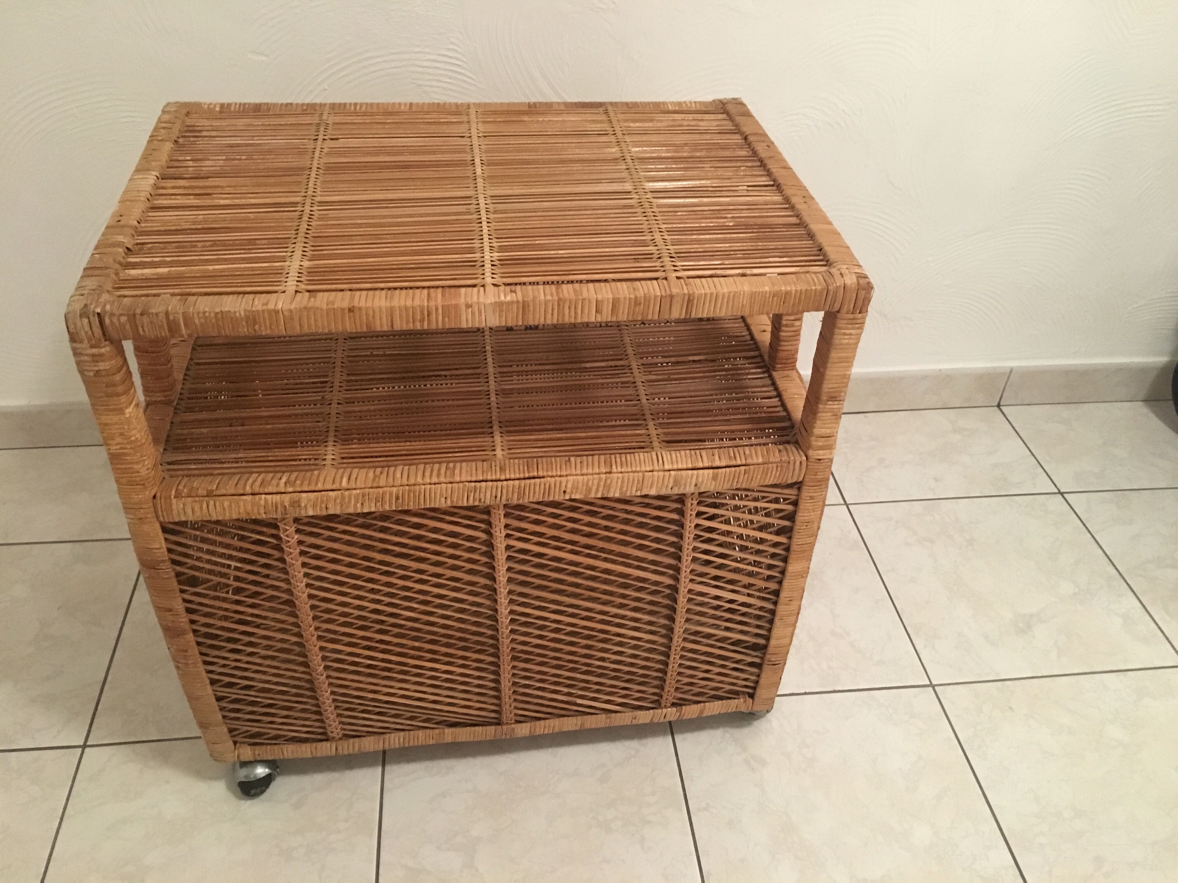 Furniture wicker vintage skateboard