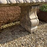 Stone garden bench