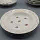 12 assiettes creuses, décor floral et liseré doré - ∅ : 23cm