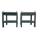 Paire de tables de chevets ou bouts de canapé 1970