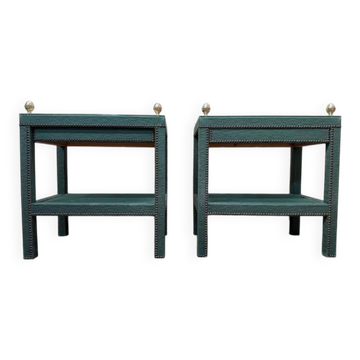 Paire de tables de chevets ou bouts de canapé 1970
