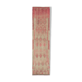Handmade unique oriental beige runner rug 86 cm x 348 cm
