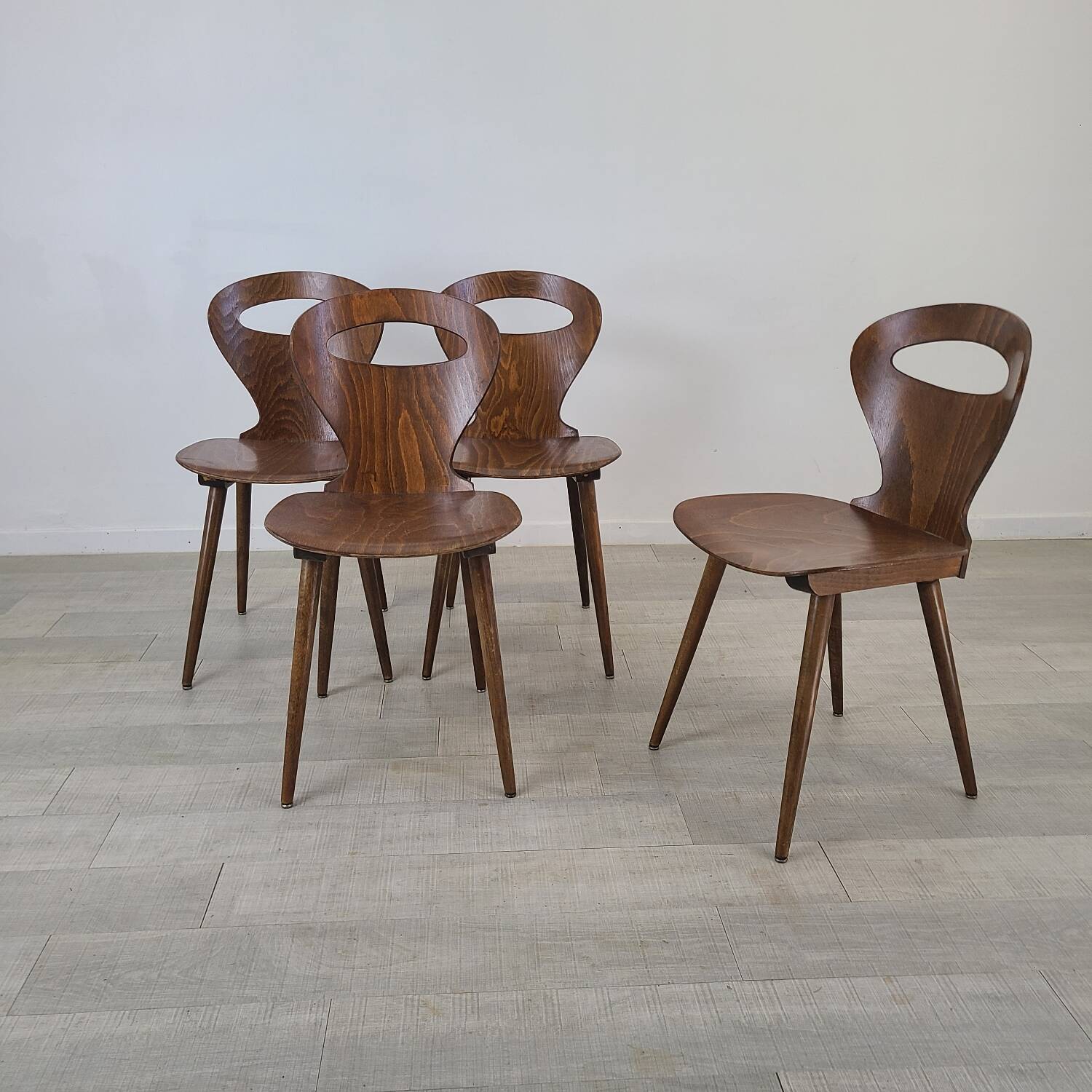 Vintage Baumann chairs 1960 brasserie bar Scandinavian design
