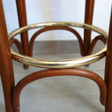 Former curved wooden bistro stool