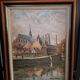 Huile sur toile, tableau Cathédrale d'Amiens