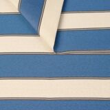 6 chaises en tissu rayé et bois de hêtre foncé