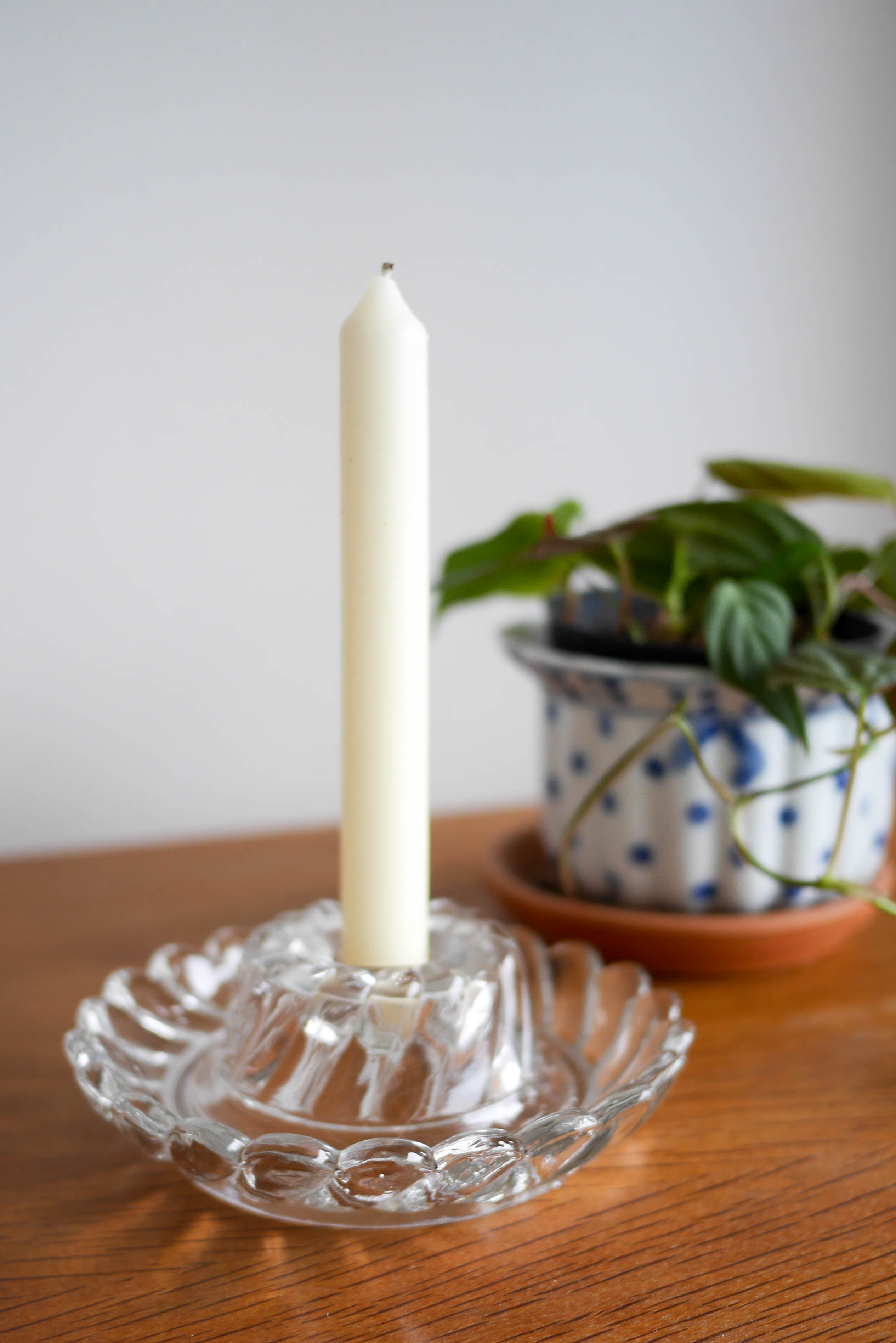 Glass candlestick