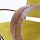 1940s Pair of Restored Beech Art Deco Armchairs ,Czechoslovakia