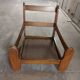 Fauteuils en cuirs et bois vintage