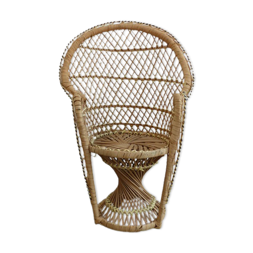 Emmanuelle mini rattan armchair Selency