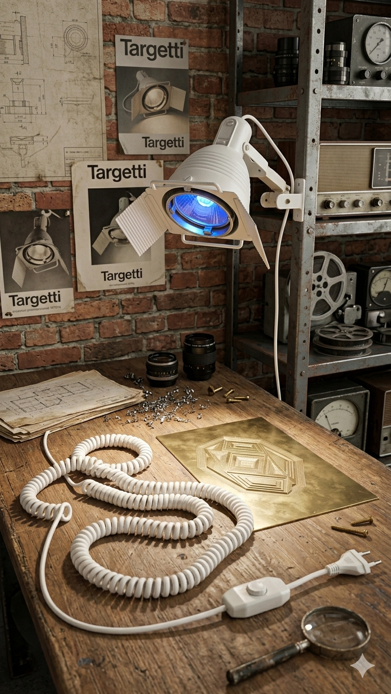 Targetti clip spotlight, circa 1970.