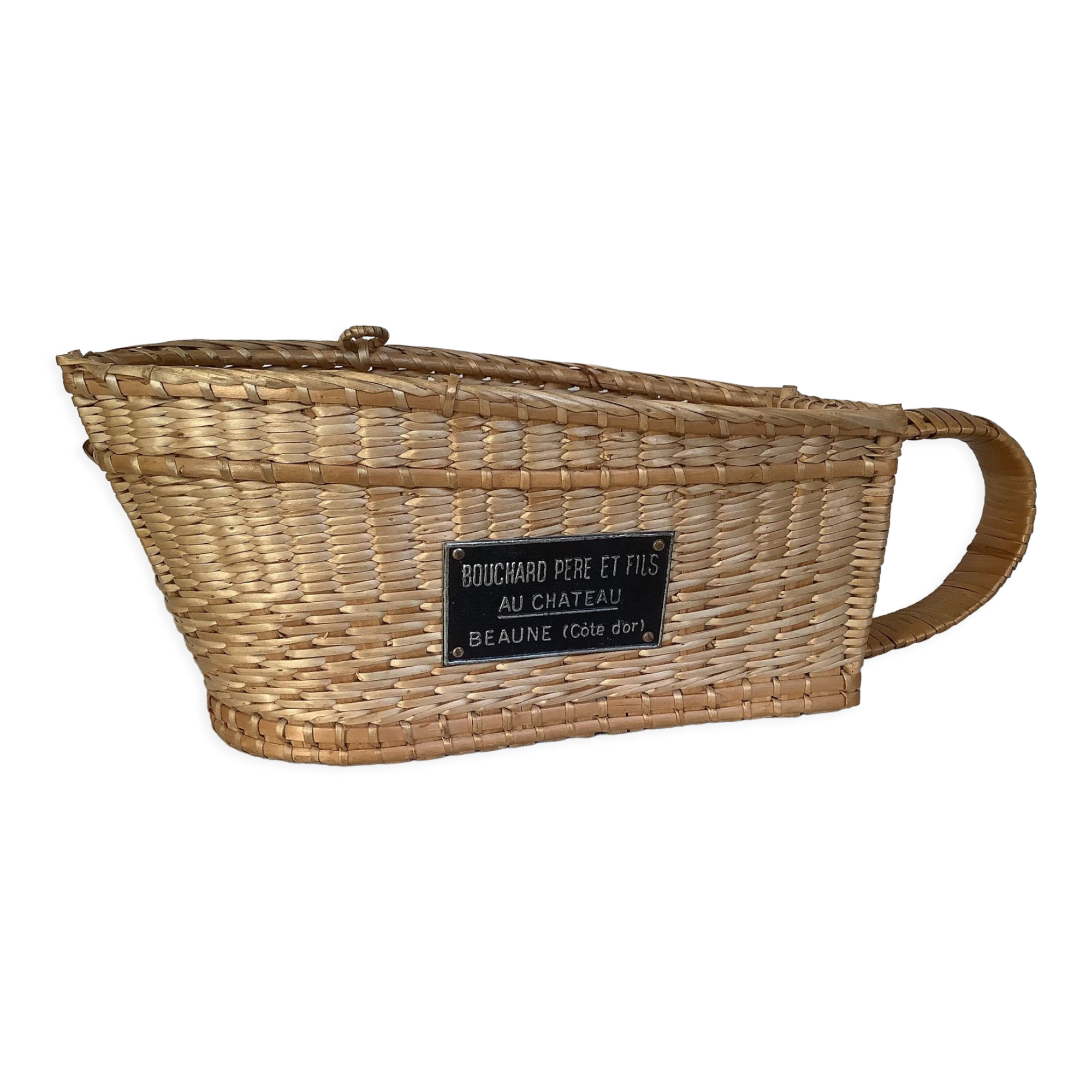 Wicker rattan bottle holder Bouchard Beaune côte d'or