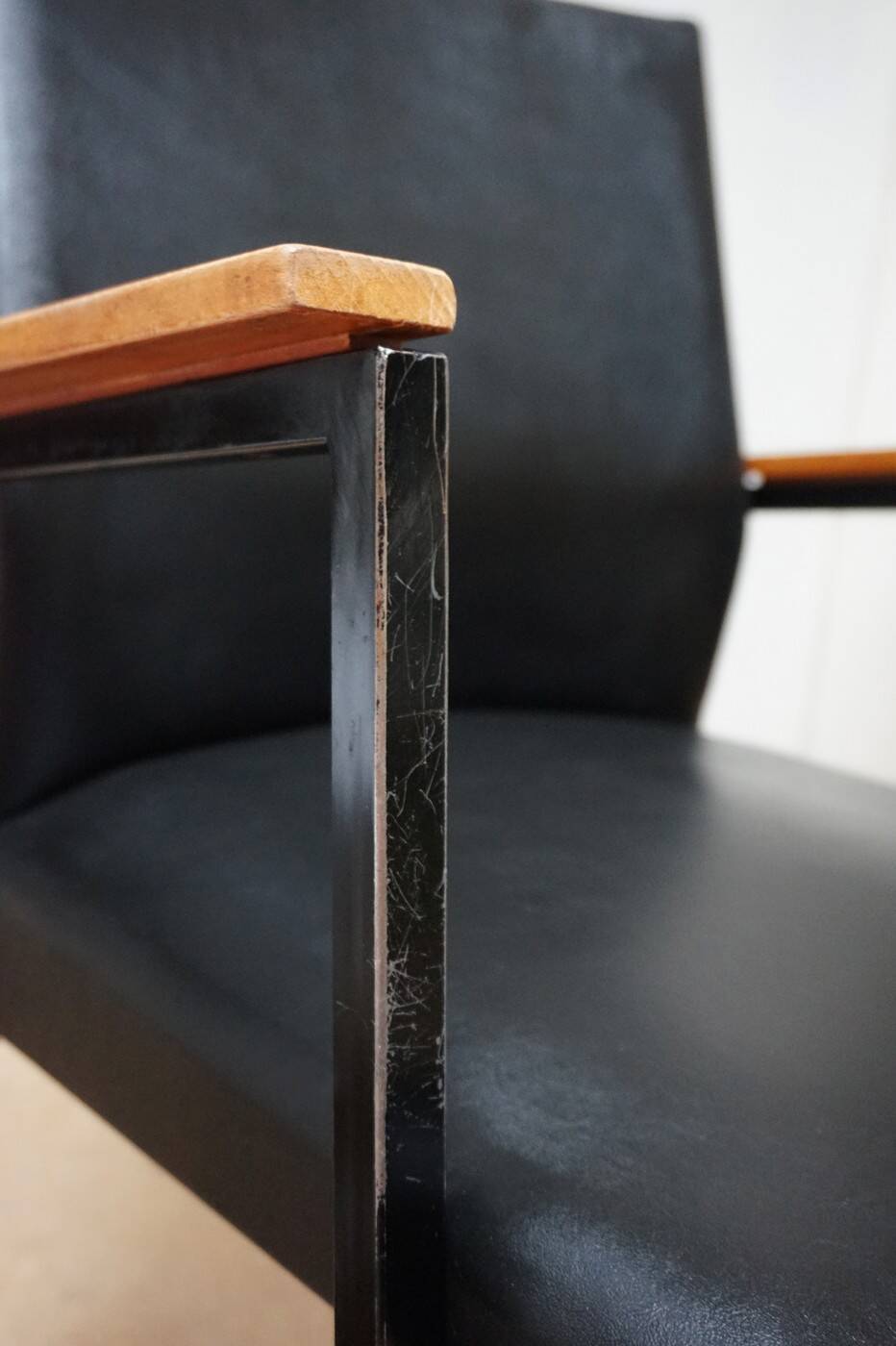 Midcentury Industrial Minimalistic Dutch Design Armchairs/Conference Chairs