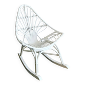 Rocking-chair en rotin