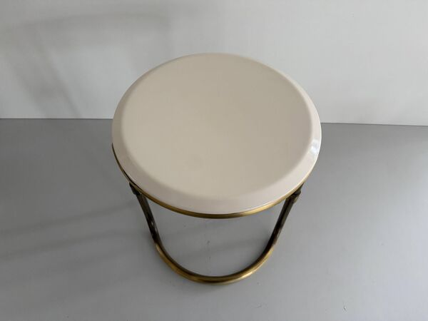 Tabouret lourd en acrylique dur et aluminium massif par Keuco, années 1970, Allemagne