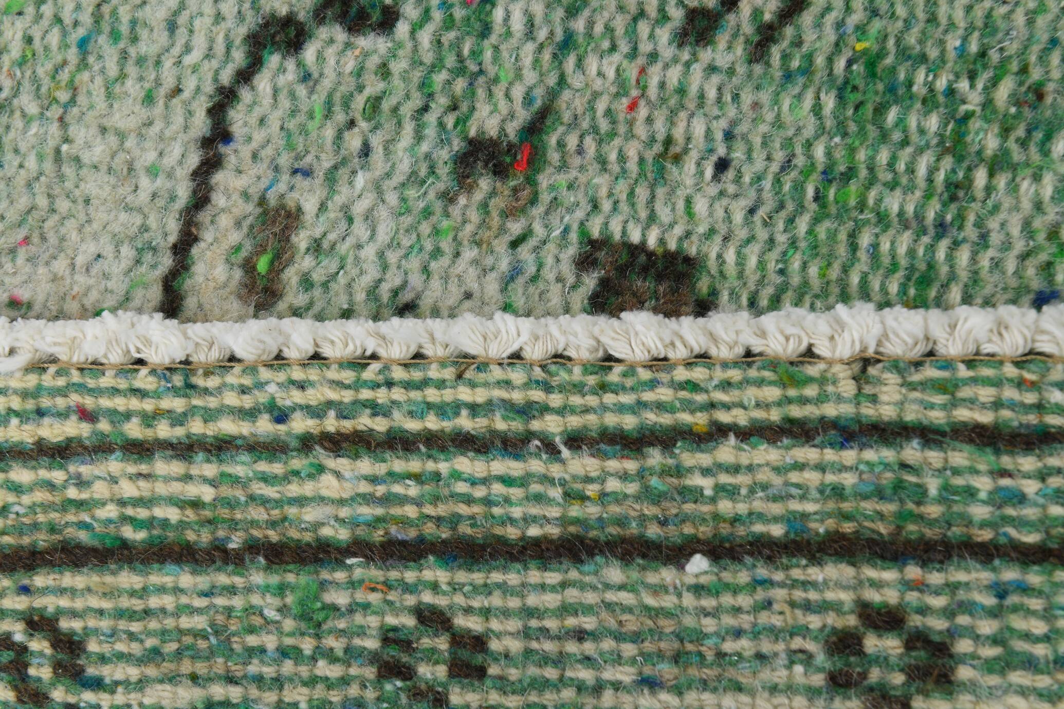 4x9 Rug For Living Room Green Oriental Turkish Vintage Rug, 135x270Cm