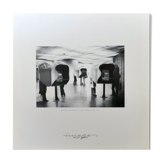 Photo reproduction of Willy Ronis (1932) "In the underground hall of the R.E.R 1979"