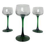 Set of 3 vintage stemmed glasses