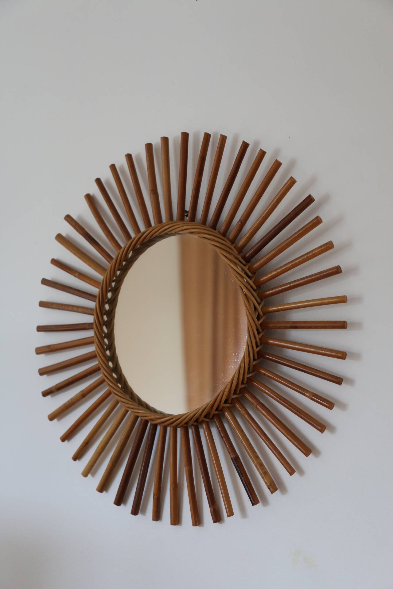Rattan sun mirror 400mm