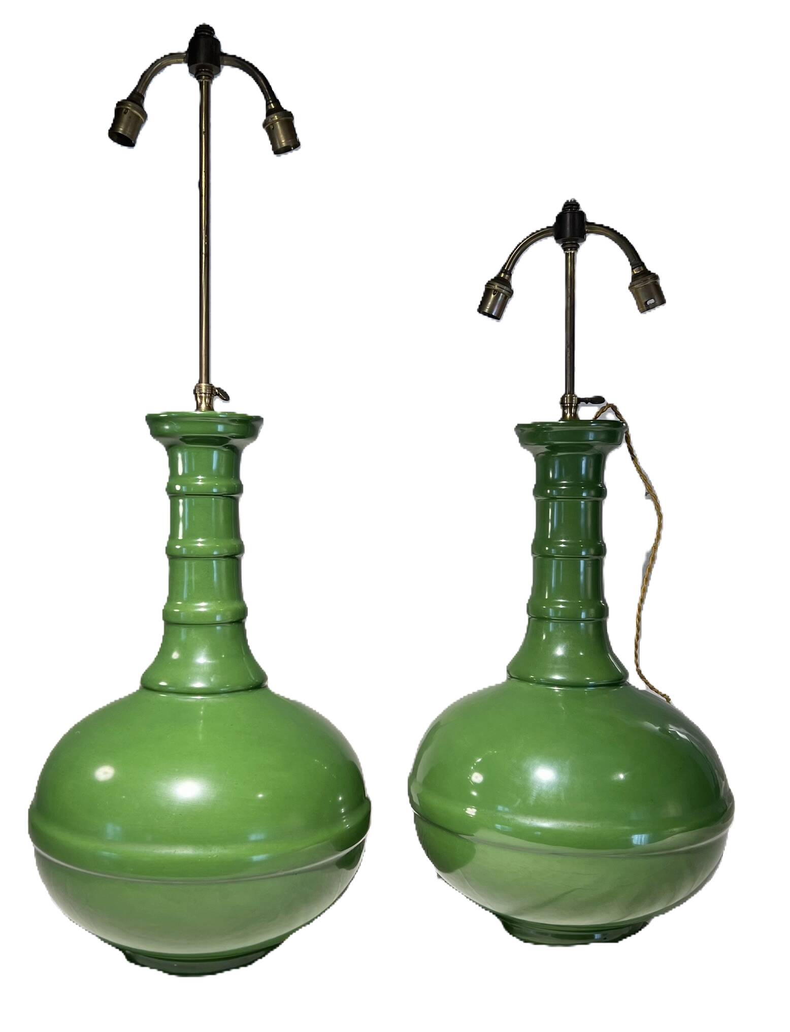Paire de grande lampe en forme gourde