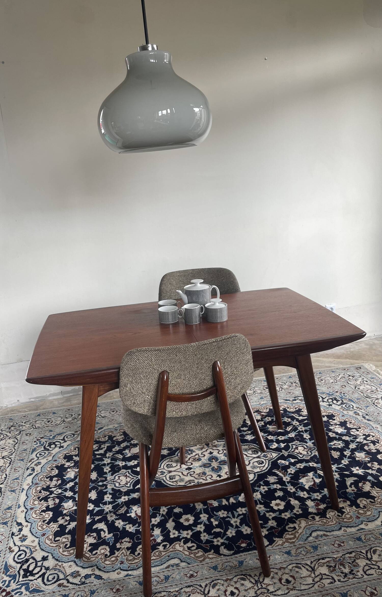 Glass, gray pendant lamp