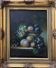 Tableau HST "Still Life with Fruits" Signed (?) 20th century + frame
