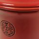 Tisanière théière duo rouge céramique motif noir asiatique avec 2 tasses