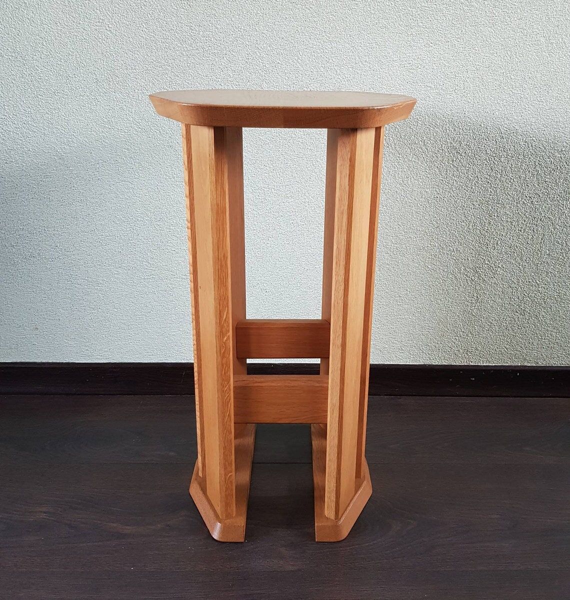 Table de bout en bois vintage années 80