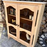 Refurbished solid wood display cabinet/sideboard