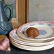 Six Art Deco plates in Longwy service "Normandy"