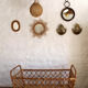 Lit d'enfant en rotin vintage