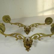 PAIR OF BRONZE WALL LIGHTS/CHANDELIERS