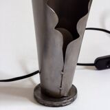 Pair of brushed steel lamps⎮60s, 70s