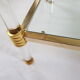 Coffee table in Lucite and Golden steel
