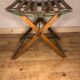 Tabouret pliant lattes de bois et fer