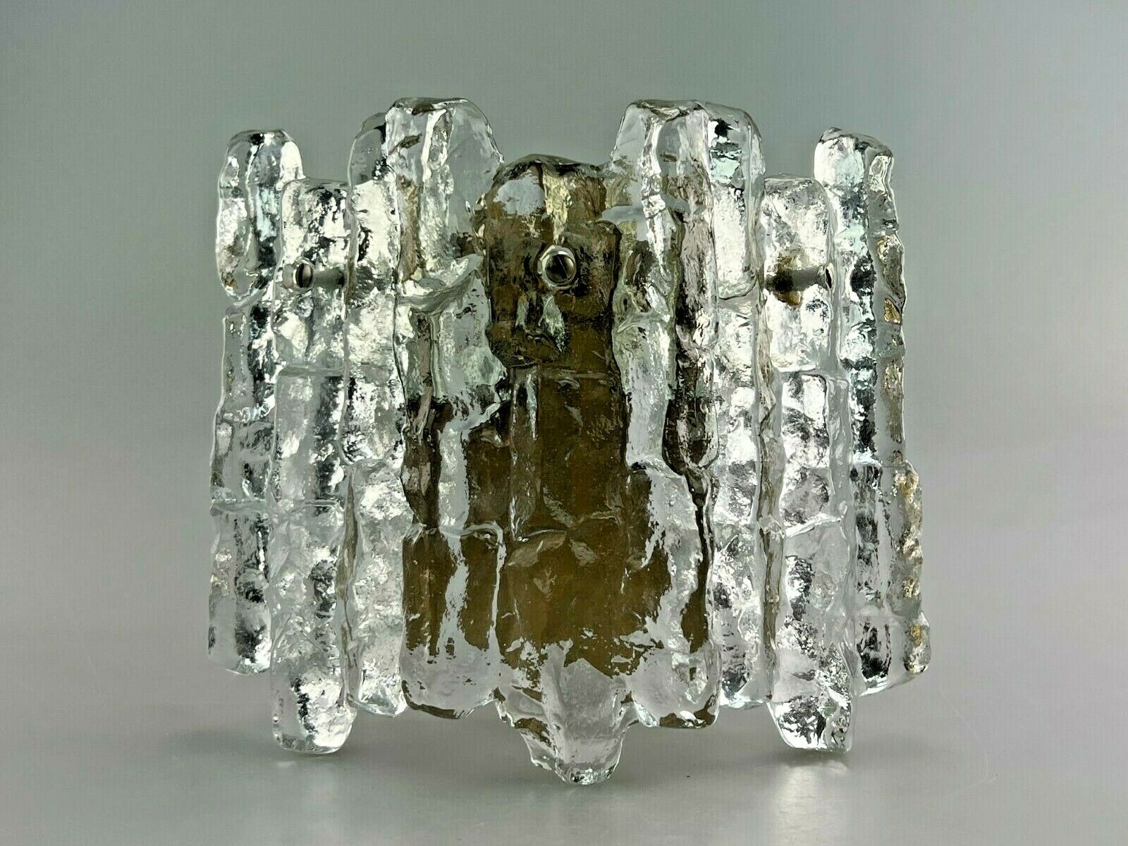 60s 70s lamp light wall lamp Kalmar Franken KG Ice Glass Design 60s