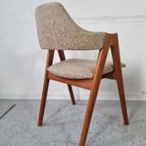 4 teak Compass chairs by Kai Kristiansen for SVA Møbler, 1960s