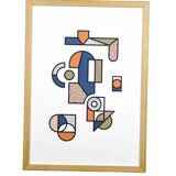 Illustration - Abstract geometric graphic colorful A3 poster numbered #004