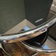 Table d’appoint vintage en verre fumé et chrome