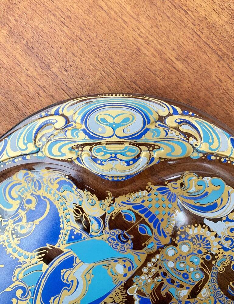 Limited edition German vintage Christmas wall plate by Bjørn Wiinblad for Rosenthal, 1978