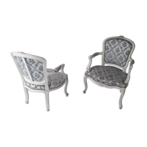 Paire de fauteuils cabriolet