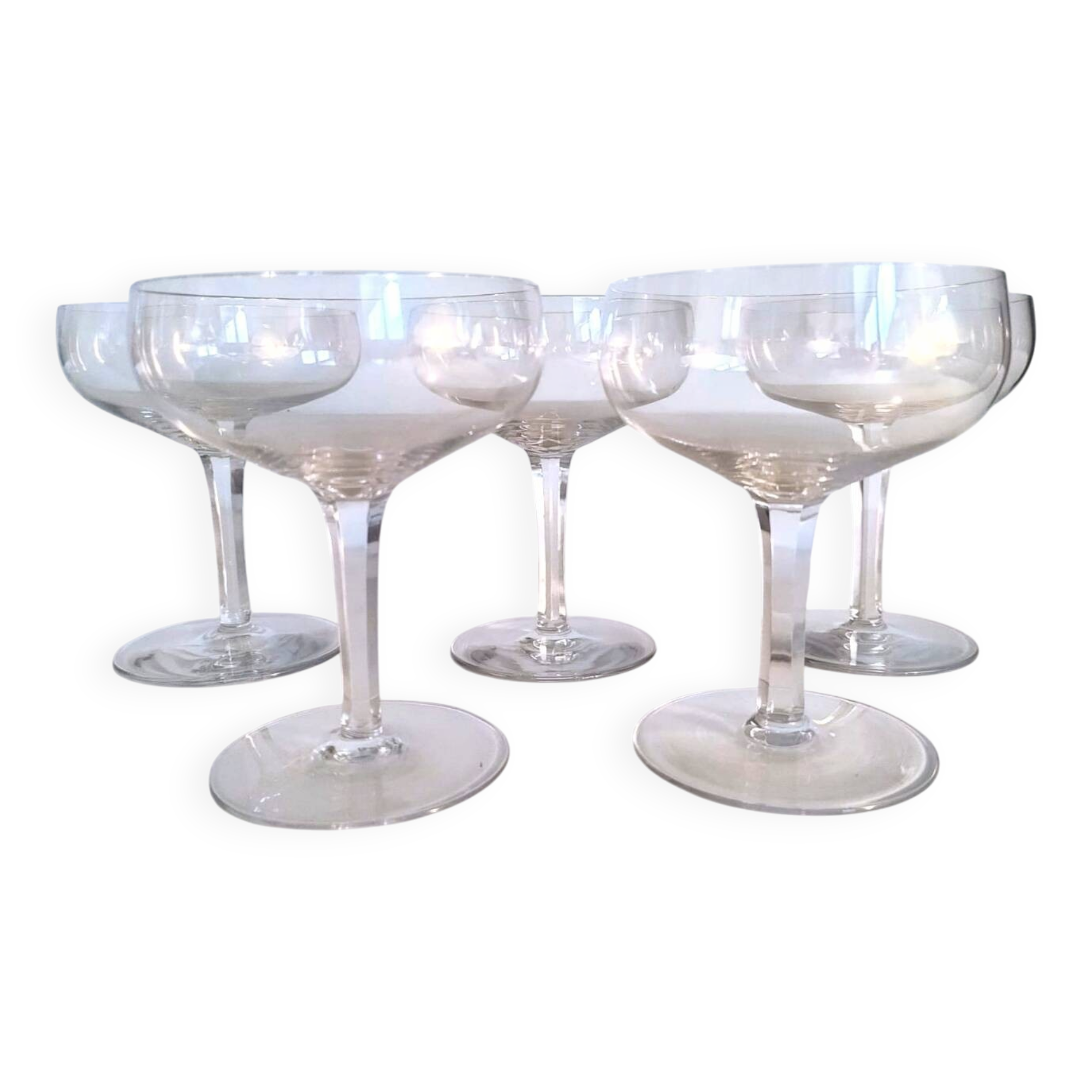5 coupes de champagne Baccarat - v. 1933 Perfection
