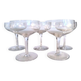 5 coupes de champagne Baccarat - v. 1933 Perfection