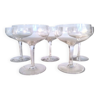 5 coupes de champagne Baccarat - v. 1933 Perfection