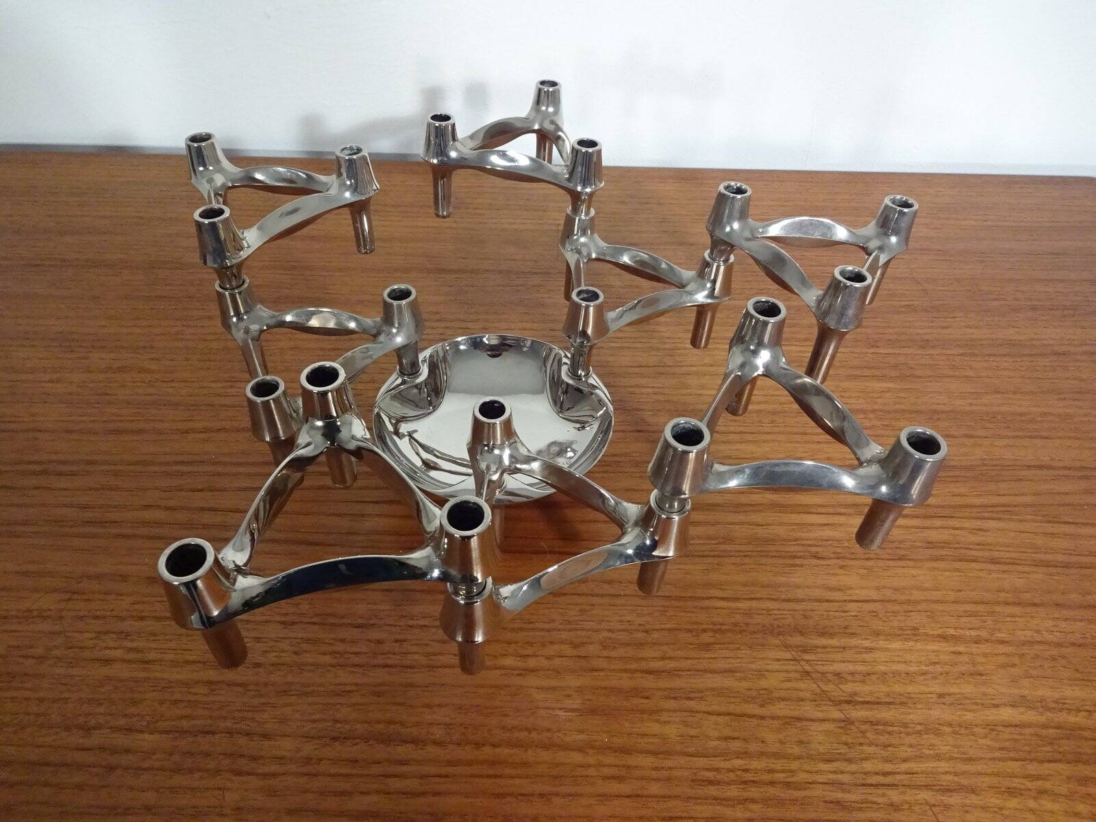 Candleholders by Ceasar Stoffi & Fritz Nagel for BMF, 1960s, Set of 9