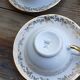 Set of 4 cups and sugar bowl Haute porcelaine de Berry